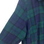 Old Navy The Classic Shirt Women’s XXL | Blue & Green Plaid Button-Down Photo 1