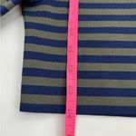 Good American NWT  Womens Stripe Long Sleeve Crop Top 2 medium Green/Navy Photo 8