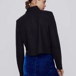ZARA NWT Sweatshirt With Padded Shoulders Black Photo 2