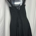 Elegant Black Strapless Dress corset back sleeveless maxi effortless XL Photo 5