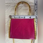 Vintage Elegant Pink Velvet Handbag with Gold Accents 90s Photo 8