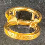 Versace Gold Medusa Double Band Ring Size 17 Photo 4
