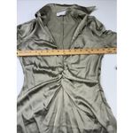 ASOS DESIGN satin mini skirt dress with ruched detail in Green Size 6 Photo 2