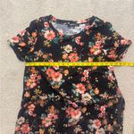 Sweet Rain Floral Black Top Photo 5