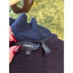 Theory Women's Plaid Poncho Size S Black Red Photo 3