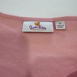 Quacker Factory  Pink Floral Embroidered Rhinestone 3/4 Sleeve Knit Top MEDIUM Photo 9