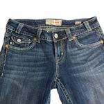 MEK Denim Women's Bootcut Jeans W29 L36 Distressed Dark Wash Mid Rise Blue Size 29 Photo 8