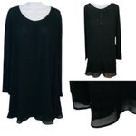 YA Los Angeles  Sweater Swing Button Dress Black M Photo 1