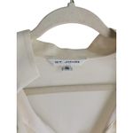 St. John Quiet Luxury Silk Ruffle Button up Blouse 10 Cream Fairy Victorian Photo 2