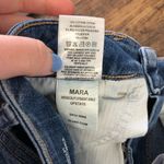 DL1961  Mara Instasculpt Straight Ankle Jeans Destroyed Raw Fringe Hem Photo 7