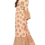 VERO MODA Vera Moda Peach Floral Boho Maxi Dress XS NEW!!! Photo 3