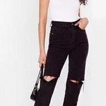 Nasty Gal Strike a Pose Distressed Mom Jeans Size 8 NWT Photo 0