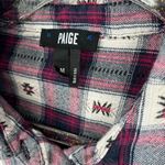 Paige  Mya Plaid Aztec Button Down Shirt Size Medium‎ Cabin Outdoor Photo 2