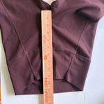 WILO The Label Ribbed High Waisted Ruched Hem Leggings Women Size S Burgundy Purple Photo 6