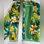Alfred Dunner  Tropical Floral Jacket - Green, Yellow, Blue Photo 4