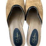 Cole Haan Women Tan Suede Perforated Slip On Mules Shoes 8 Photo 3