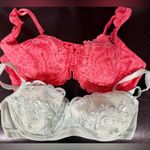 Victoria's Secret Victoria’s Secret Lace Underwire Bras Bundle | 36C | Pink & Mint Green Photo 0