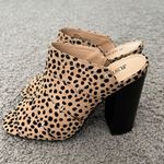 JustFab Dalmatian Print Heeled Cutout Mule Photo 0