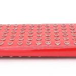 Hot in Hollywood Semi Rigid Red Clutch XL Patent Faux Leather Rhinestones NWT Photo 5