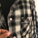 Victoria's Secret  Black/White Flannel PJ Top Photo 2