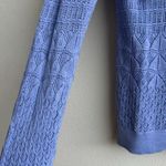 Sundance  Light Blue Long Sleeve Henley Devon Knit Top Medium Pullover Boho Photo 2