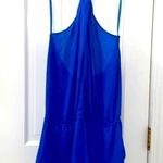 BCBGMAXAZRIA  sapphire blue halter romper/. Size Medium. Photo 0