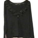 Daisy Fuentes  sz small black sweater button (351) Photo 0