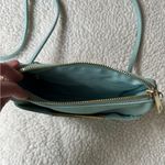 Safe Keeper Teal Gold Purse Crossbody Blue Photo 1