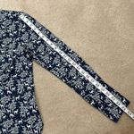 J.Crew Popover Blouse Deer Winter Blue White Longsleeve Top Women Size 2 Photo 5