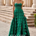 Stacees Green Prom Dress Photo 4