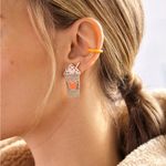 Disney Mickey Mouse Pumpkin Spice Latte Earrings nwt Photo 1