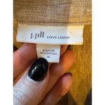 J Jill Love‎ Linen Dress Women Medium Tan Linen Button Front Sleeveless Midi Brown Photo 9