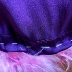 Victoria's Secret  Sleep Robe Tie Waist Faux Feather Hem Silky Purple Medium Photo 5