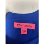 Betsey Johnson Electric Blue Floral Fit&Flare Dress Size 8 Photo 2
