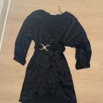 ZARA  Black Long Sleeve Dress with Belt Photo 3