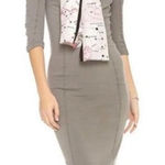 James Perse Standard  Spruce Gray Side Panel Jersey Dress Size 3 Photo 0