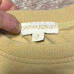 Cynthia Rowley Tan Puff Sleeve Top Short Sleeve Sweatshirt Material Crew Neck Photo 5