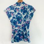 Vintage All That Jazz floral button up blouse size M Blue Size M Photo 3