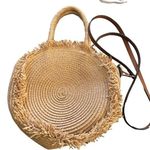 LC Lauren Conrad Lauren Conrad Cookie Crossbody Double Handle Straw Bag Summer Beach Festival Photo 0