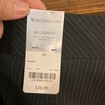 Worthington  navy with blue pins Stripe NWT Casual dress Pants Photo 2