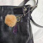 Beautiful Beacons Purple Sparkle Resin Dangle with Tan Fluff Purse Charm Photo 0