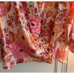 Smythe Pink Begonia Floral Top blouse size medium excellent condition Pink Photo 5