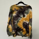 BiBi Black Yellow Green Tie Dye Waffle Knit Shirt Multiple Size L Photo 5
