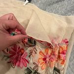 Floral Embroidered Cream Shawl OS Pink Photo 1