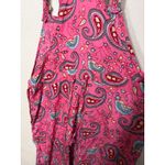 Sacred Threads  Pink Paisley Wide Leg Jumpsuit Overalls Women's L/XL Photo 7