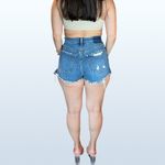 Abercrombie & Fitch Mom Short High-Rise in Dark Wash, Size 0/25 Photo 6