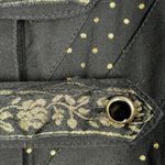 d.frank Jumpsuit Women Black Gold Embellished Long Sleeve Belted Vintage Photo 6