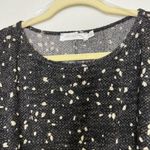 All in Favor Black Cream Speckled Long Sleeve Dress Size S Photo 5