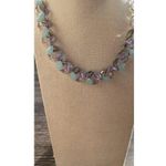 Vintage Marks & Spencer glass & Crystal Twisted Necklace M&S Necklace Sz 20” Purple Photo 3