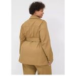 Lane Bryant Women’s Dobby Belted Jacket Size 20 Pockets Utility Stretch(No Belt) Photo 3